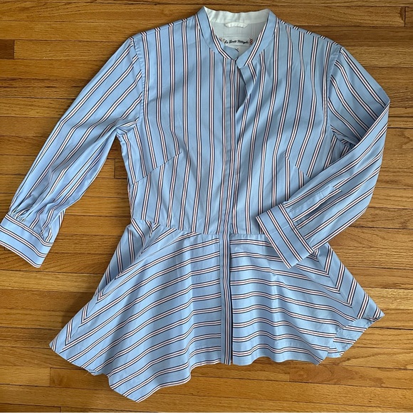 Striped Blouse Peplum Made in Italy - Picture 8 of 11
